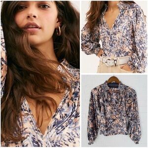 Free People Go Get ‘Em Tiger Print Velvet Top